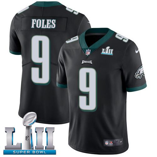 Youth Philadelphia Eagles #9 Foles Black Limited 2018 Super Bowl NFL Jerseys